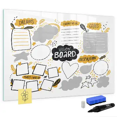 Tableau magnétique à dessiner objectifs du Nouvel An
