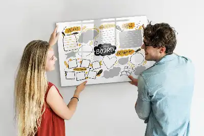 Tableau magnétique à dessiner objectifs du Nouvel An