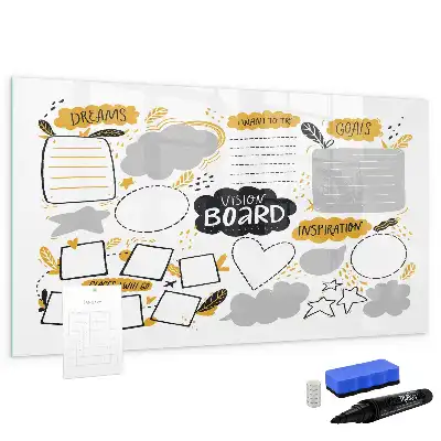 Tableau magnétique à dessiner objectifs du Nouvel An