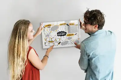 Tableau magnétique à dessiner objectifs du Nouvel An