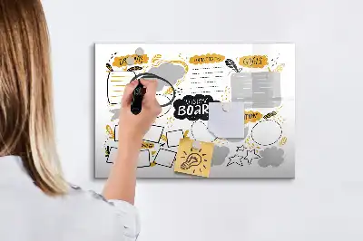 Tableau magnétique à dessiner objectifs du Nouvel An