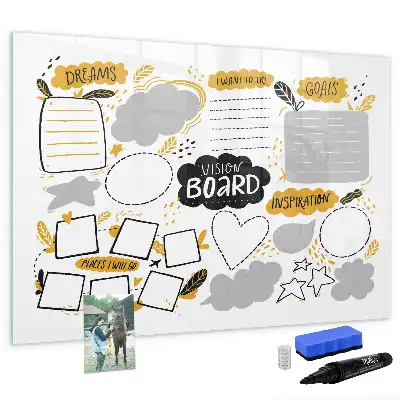 Tableau magnétique à dessiner objectifs du Nouvel An