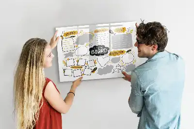Tableau magnétique à dessiner objectifs du Nouvel An