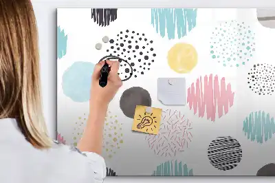 Tableau magnétique à dessiner motif géométrique