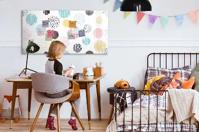 Tableau magnétique à dessiner motif géométrique