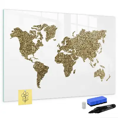 Carte du monde tableau magnétique à dessiner
