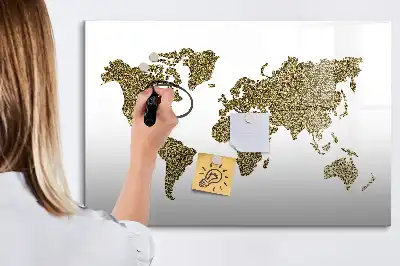 Carte du monde tableau magnétique à dessiner