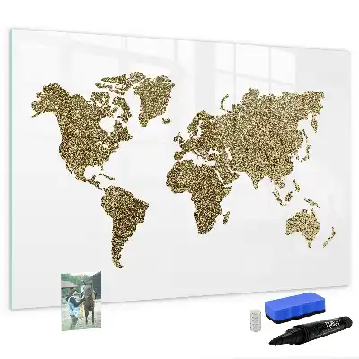 Carte du monde tableau magnétique à dessiner