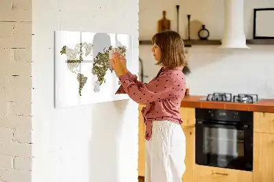 Carte du monde tableau magnétique à dessiner