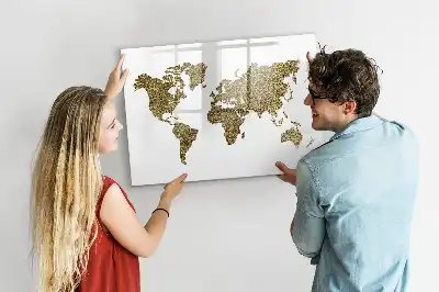 Carte du monde tableau magnétique à dessiner