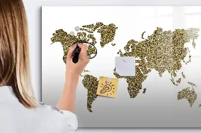 Carte du monde tableau magnétique à dessiner