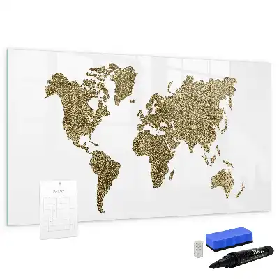 Carte du monde tableau magnétique à dessiner