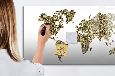 Carte du monde tableau magnétique à dessiner
