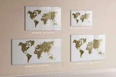 Carte du monde tableau magnétique à dessiner