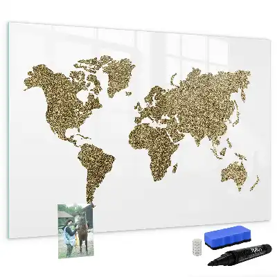 Carte du monde tableau magnétique à dessiner