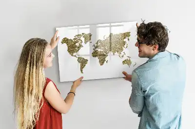 Carte du monde tableau magnétique à dessiner