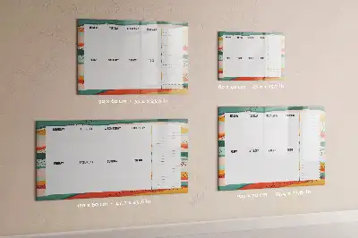 Tableau magnétique à dessiner planificateur hebdomadaire rétro