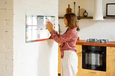 Tableau magnétique à dessiner planificateur hebdomadaire rétro