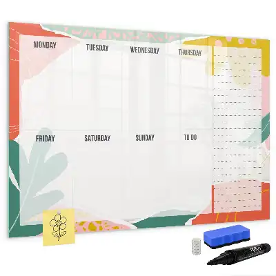 Tableau magnétique pour dessiner planificateur hebdomadaire simple