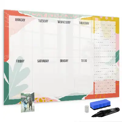 Tableau magnétique pour dessiner planificateur hebdomadaire simple