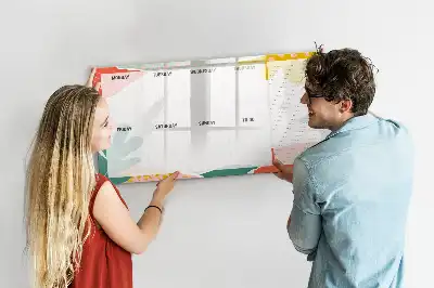 Tableau magnétique pour dessiner planificateur hebdomadaire simple
