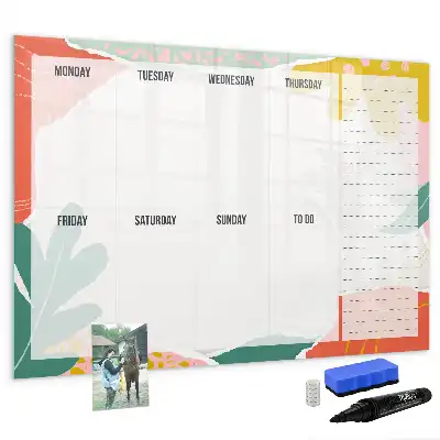 Tableau magnétique pour dessiner planificateur hebdomadaire simple