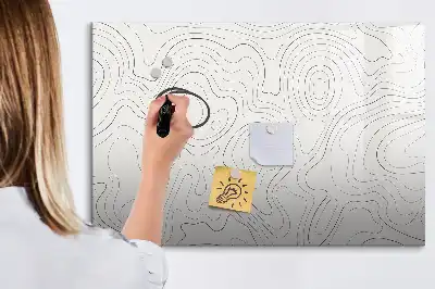 Tableau magnétique à dessiner motif abstraction de taches