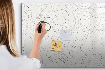 Tableau magnétique à dessiner motif abstraction de taches