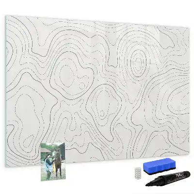 Tableau magnétique à dessiner motif abstraction de taches