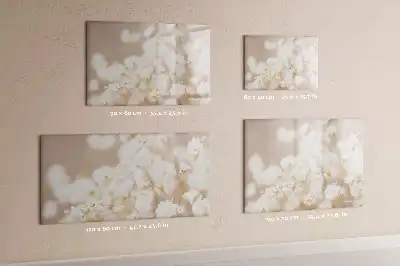 Tableau magnétique à dessiner modèle petites fleurs blanches