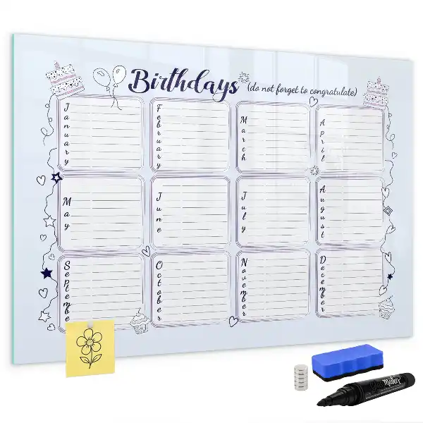 Tableau magnétique pour dessiner modèle note d'anniversaire
