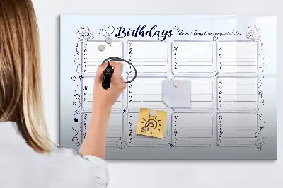 Tableau magnétique pour dessiner modèle note d'anniversaire