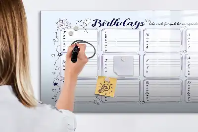 Tableau magnétique pour dessiner modèle note d'anniversaire