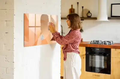 Tableau magnétique pour dessiner modèle abstraction de triangle