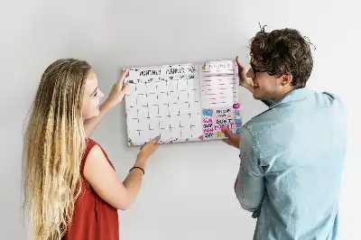 Tableau magnétique pour dessiner planificateur mensuel