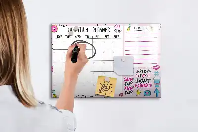 Tableau magnétique pour dessiner planificateur mensuel