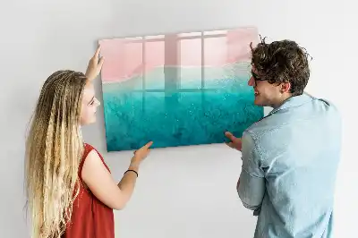 Tableau magnétique à dessiner motif plage et mer