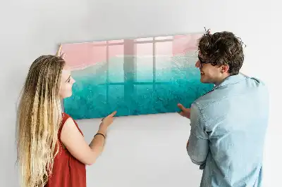 Tableau magnétique à dessiner motif plage et mer