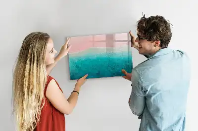 Tableau magnétique à dessiner motif plage et mer