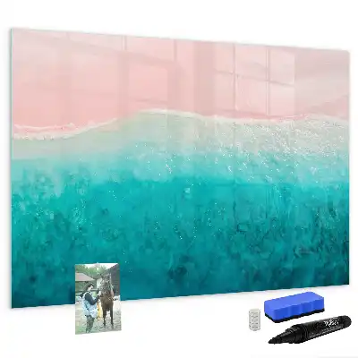 Tableau magnétique à dessiner motif plage et mer