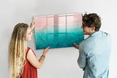 Tableau magnétique à dessiner motif plage et mer