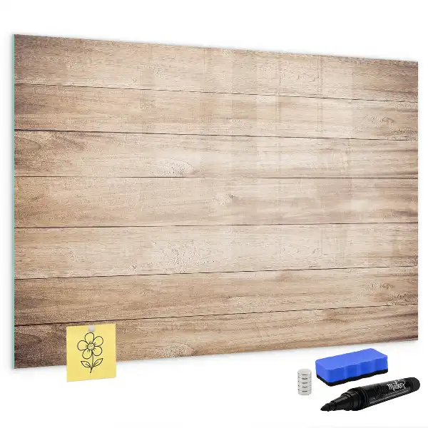 Tableau magnétique à dessiner motif texture de bois