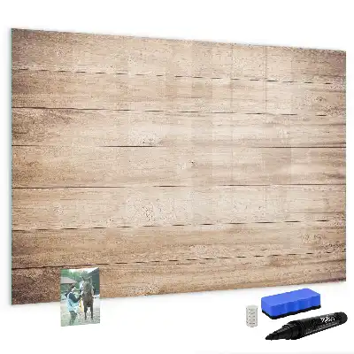 Tableau magnétique à dessiner motif texture de bois