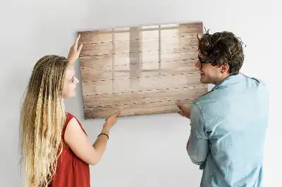 Tableau magnétique à dessiner motif texture de bois