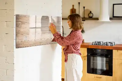 Tableau magnétique à dessiner motif texture de bois