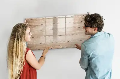 Tableau magnétique à dessiner motif texture de bois