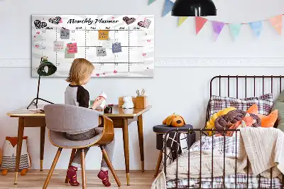 Tableau magnétique à dessiner planificateur mensuel élégant