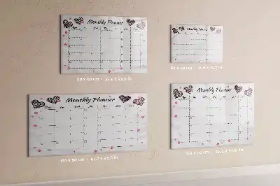 Tableau magnétique à dessiner planificateur mensuel élégant