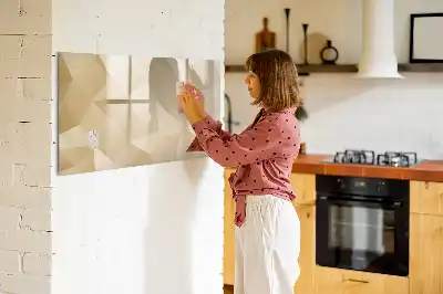 Tableau magnétique pour dessiner motif abstraction de triangles