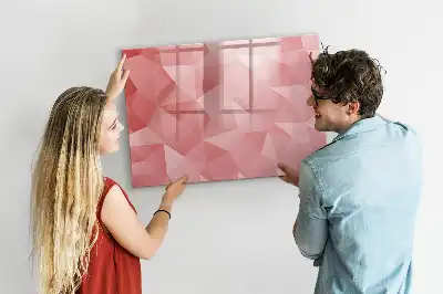 Tableau magnétique pour dessiner motif abstraction de triangles